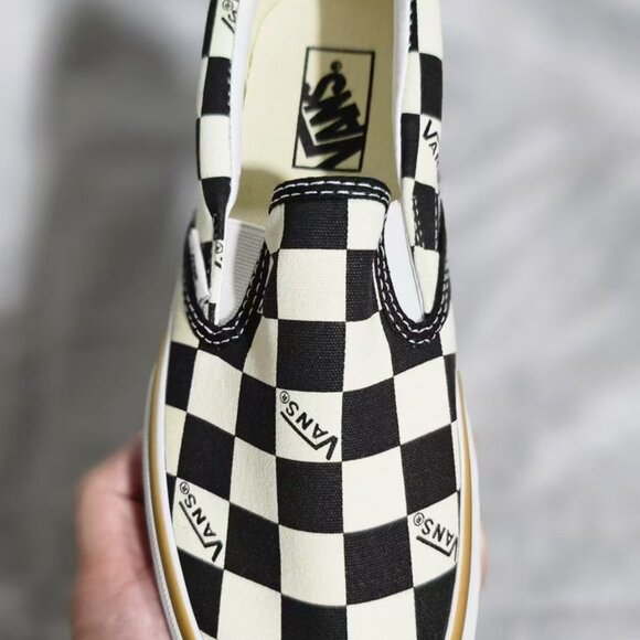 VANS Era Stacked Checkerboard Slip On Canvas Shoes - Picture 5 of 6